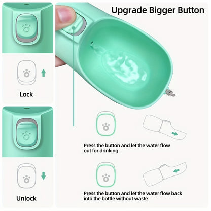 Leak-Proof Portable Dog Water Dispenser for Walking and Travel - Keep Your Pet Hydrated On-The-Go