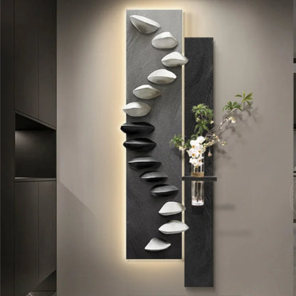Living room decoration painting, light luxury, high-end feeling, background wall hanging painting.