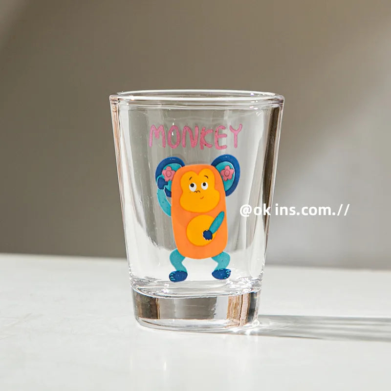 Shot Glass Soju Cup Household Small Wine Cup Creative Twelve Zodiac Wine Cup Mini Sake Glass Housewarming Christmas Gifts