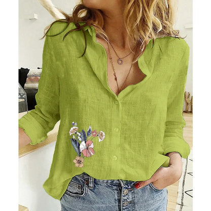 Women Clothing Shirts for Women Tops Tshirts Cotton Linen Casual Fashion Clothes Tees Spring Elegant Streetwear Autumn