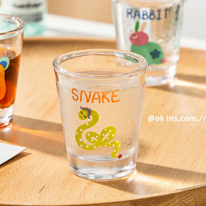 Shot Glass Soju Cup Household Small Wine Cup Creative Twelve Zodiac Wine Cup Mini Sake Glass Housewarming Christmas Gifts