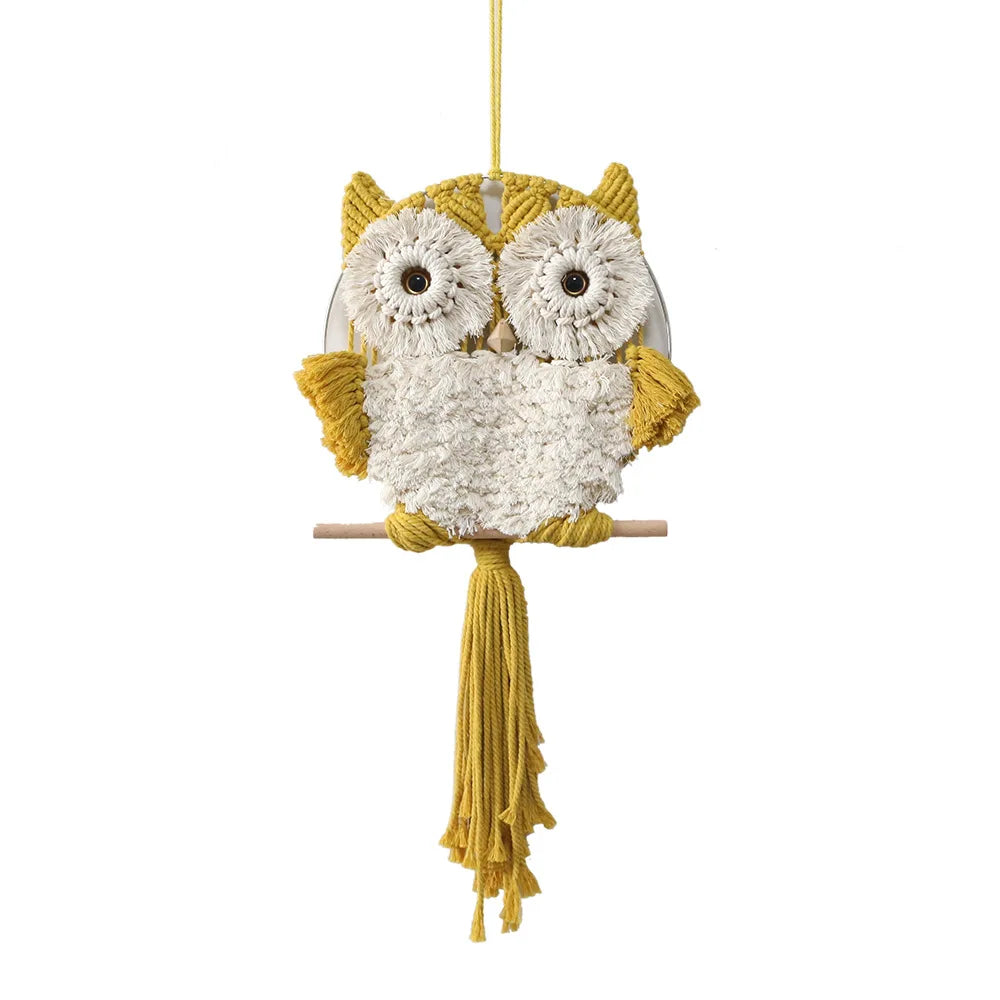 Nordic Boho Home Room Decoration Wall Decor Tapestry Creative Handmade Weaving Owl Tapestries Modern Simplicity Bedroom Decor
