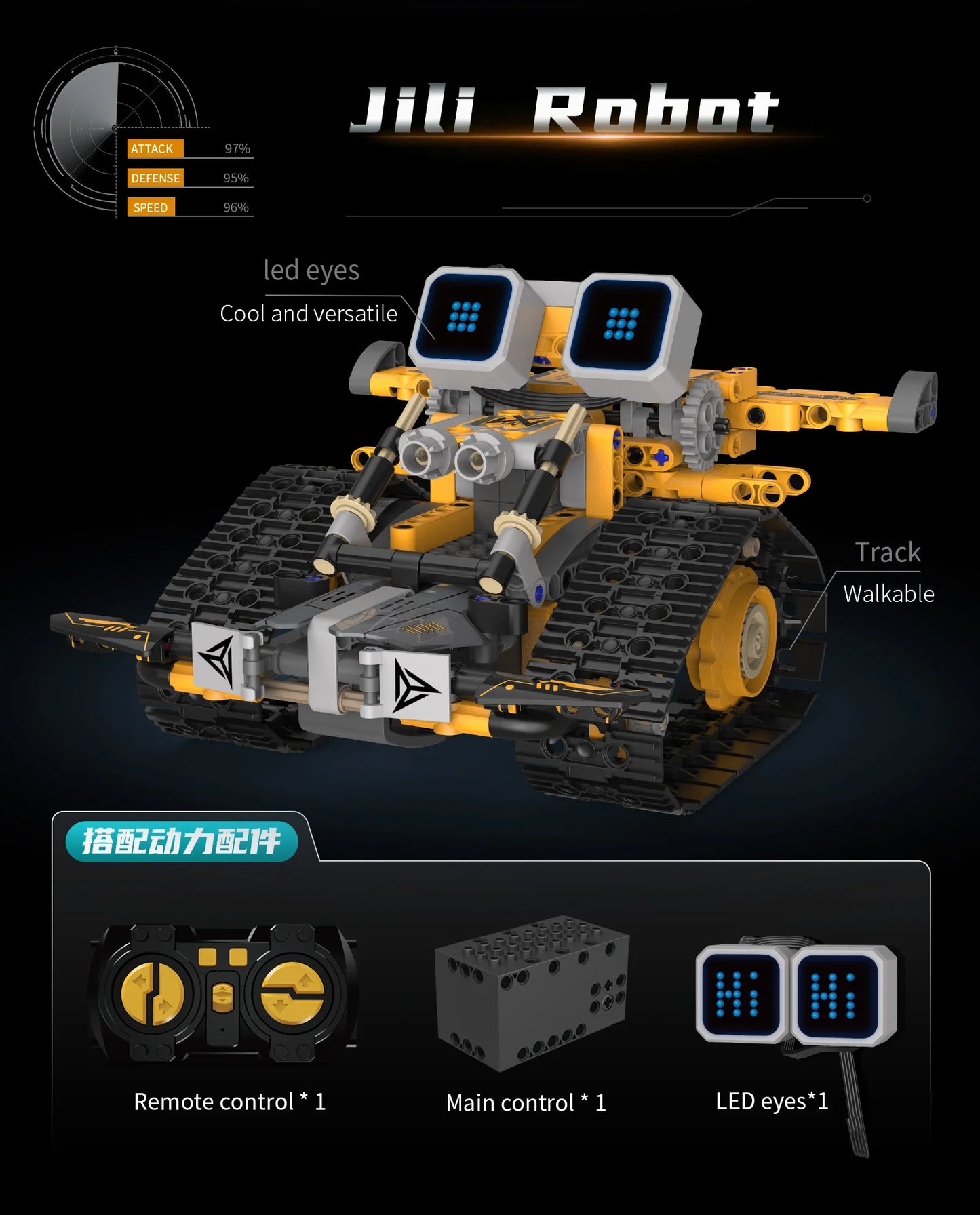 5-in-1 transforming robot model assembly toy, electric robot building blocks toys, educational toy, children's birthday gift.