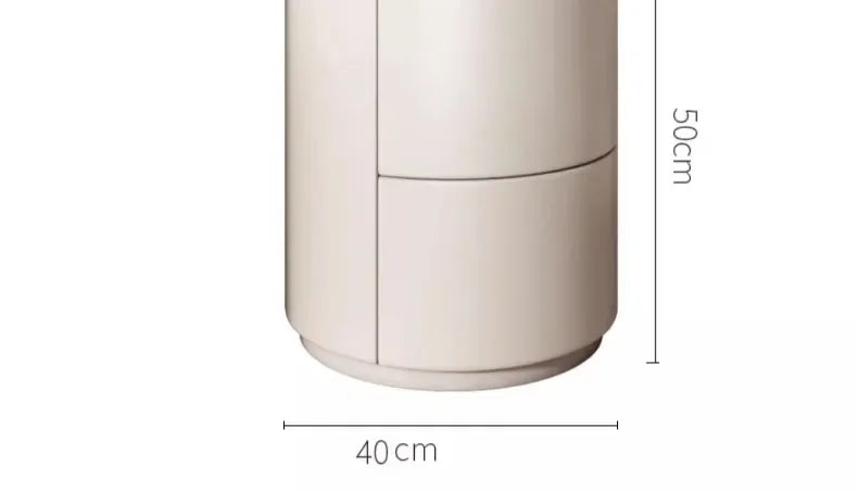 Home Living Room Sofa Side Cabinet, Creative Round Solid Wood Bedside Table, New Simple Modern Small Bedroom Storage Cabinet