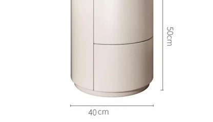 Home Living Room Sofa Side Cabinet, Creative Round Solid Wood Bedside Table, New Simple Modern Small Bedroom Storage Cabinet