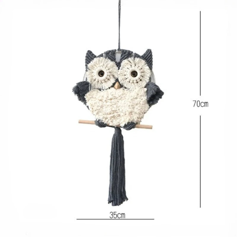 Nordic Boho Home Room Decoration Wall Decor Tapestry Creative Handmade Weaving Owl Tapestries Modern Simplicity Bedroom Decor