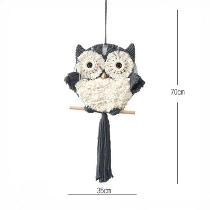 Nordic Boho Home Room Decoration Wall Decor Tapestry Creative Handmade Weaving Owl Tapestries Modern Simplicity Bedroom Decor