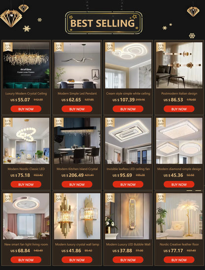Home Decor Fabric Restaurant LED Chandeliers for Bedroom Coffee Dining Room Table Bar Pendant Lamp Lighting Suspension Luminaire