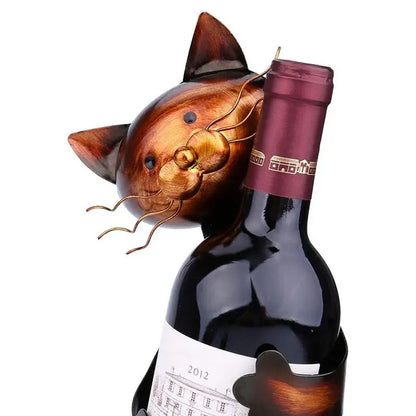 Wine Bottle Holder Collectible Tabletop Decor Wine Rack Cute Cat Figurine Wine Bottle Keeper for Display and Storage Accessorie