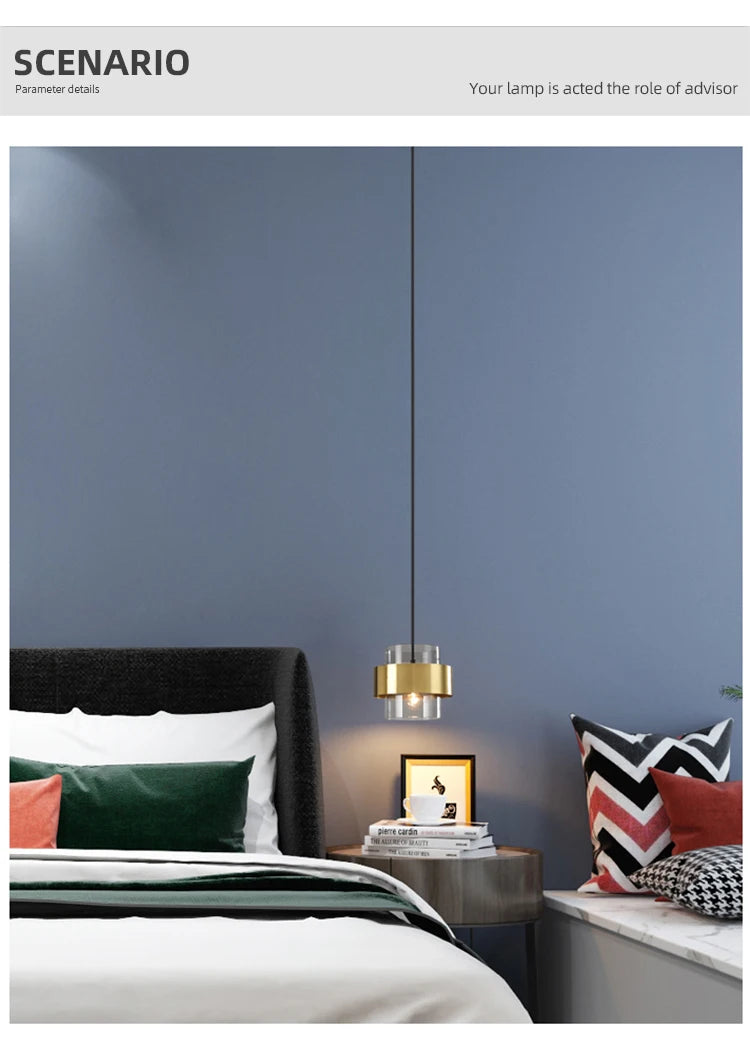 post-modern Bedroom art decor fancy fashion dining led lamp hanging suspended decoration hotel indoor home modern pendant light