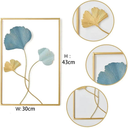 Room Wall Hanging Decor Home Decoration Handicraft Leaves Sculpture Desktop Ornaments Iron Arts Crafts Ginkgo Leaf Ornaments