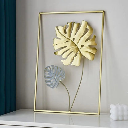Room Wall Hanging Decor Home Decoration Handicraft Leaves Sculpture Desktop Ornaments Iron Arts Crafts Ginkgo Leaf Ornaments