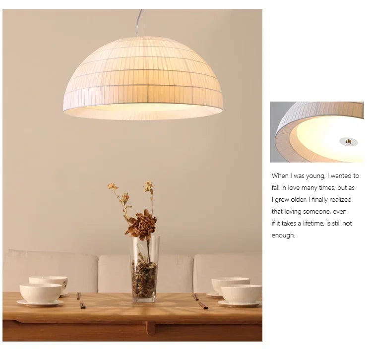 Home Decor Fabric Restaurant LED Chandeliers for Bedroom Coffee Dining Room Table Bar Pendant Lamp Lighting Suspension Luminaire