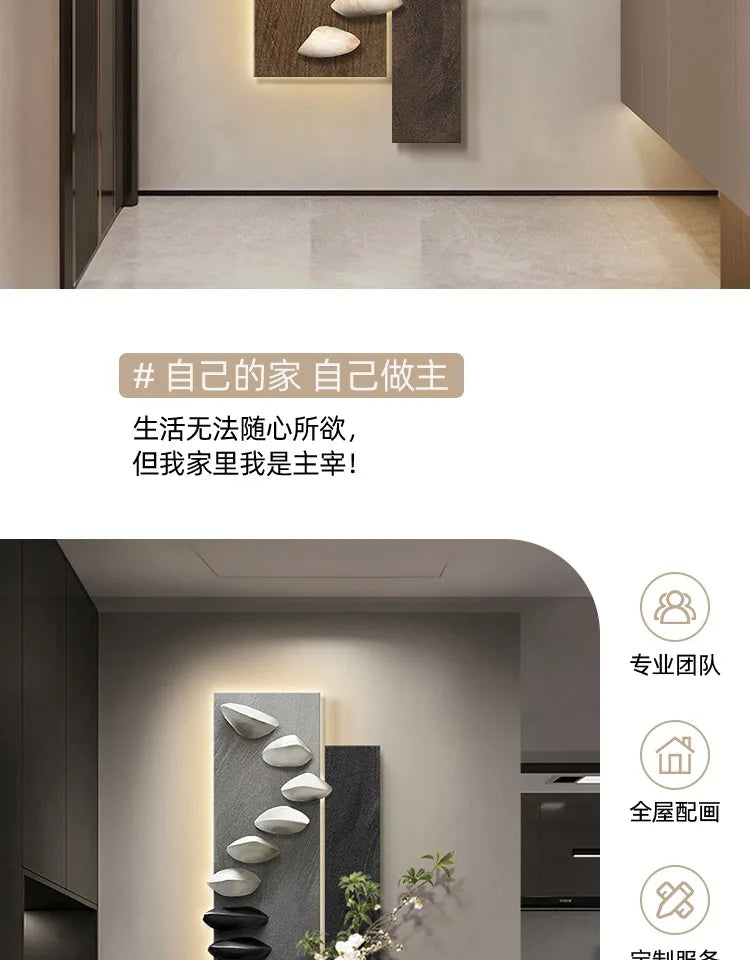 Living room decoration painting, light luxury, high-end feeling, background wall hanging painting.