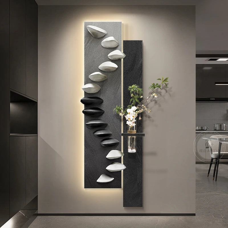 Living room decoration painting, light luxury, high-end feeling, background wall hanging painting.