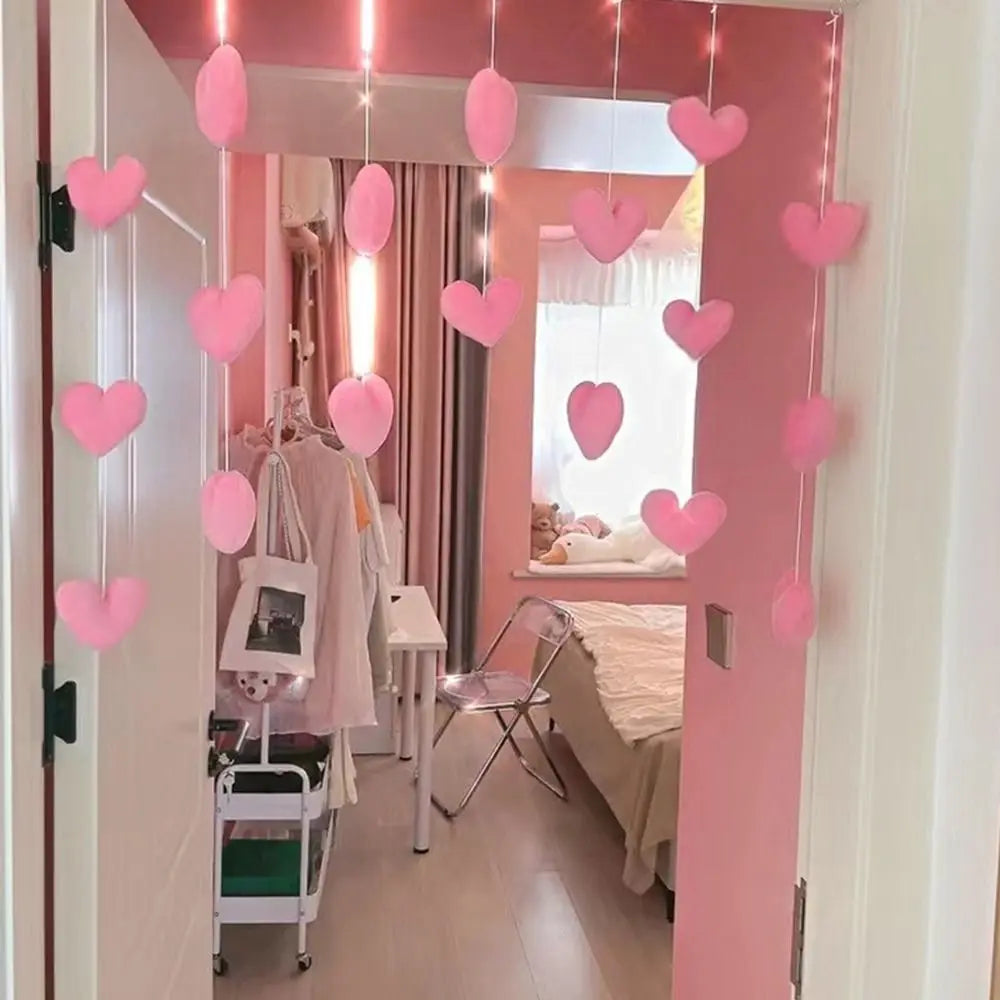 Partition Girls Room Decor High Beauty Women Gift Door Hanging Curtain Love Hearts Pendant Home Decor Door Curtain Ornaments