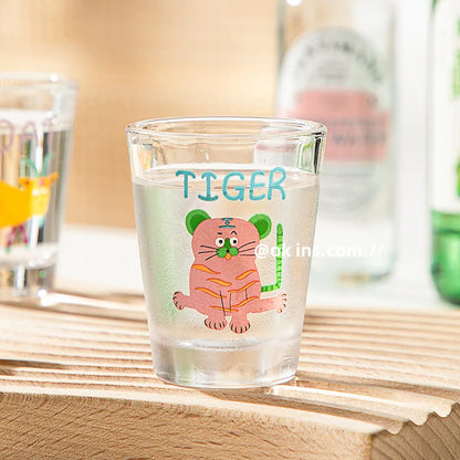 Shot Glass Soju Cup Household Small Wine Cup Creative Twelve Zodiac Wine Cup Mini Sake Glass Housewarming Christmas Gifts