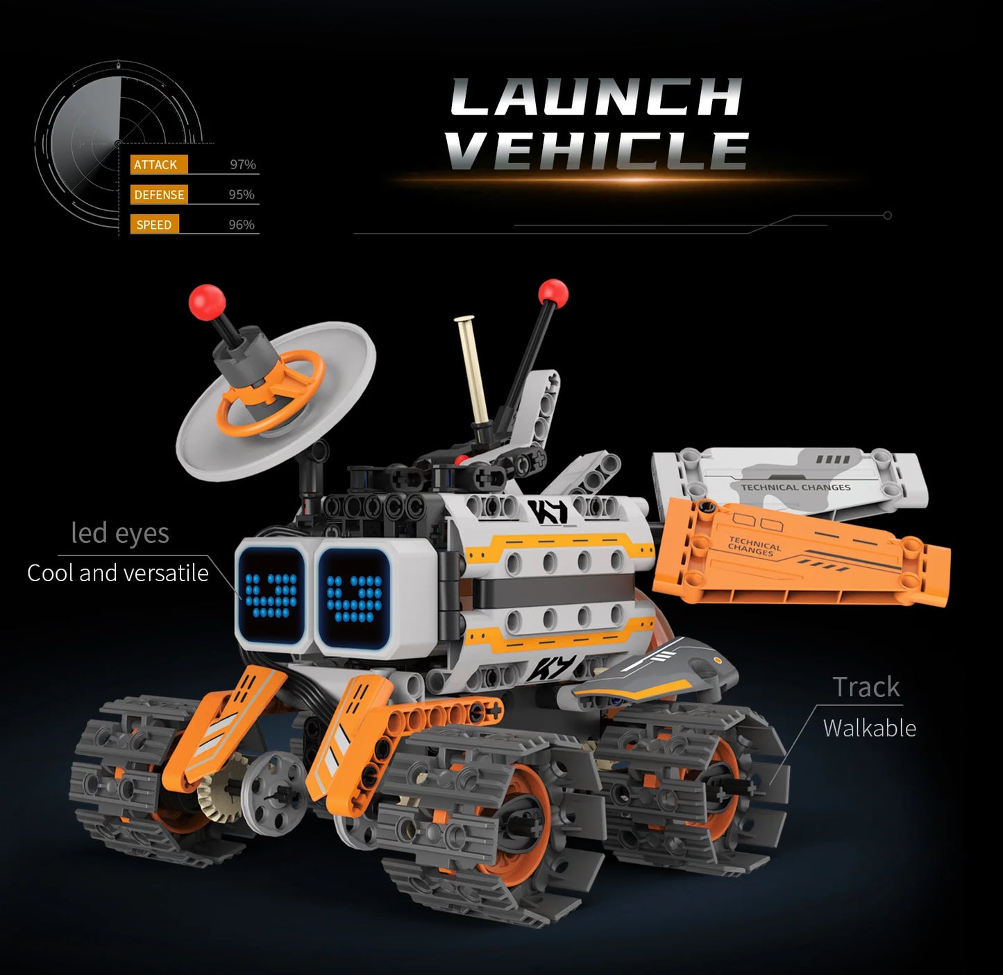 5-in-1 transforming robot model assembly toy, electric robot building blocks toys, educational toy, children's birthday gift.