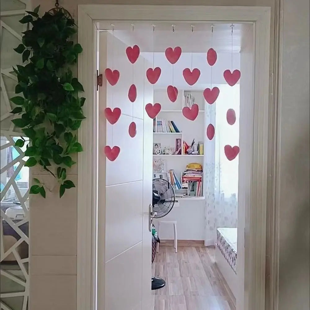 Partition Girls Room Decor High Beauty Women Gift Door Hanging Curtain Love Hearts Pendant Home Decor Door Curtain Ornaments