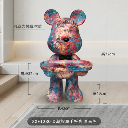 Living Room End Tables Home Decor Nordic Coffee Table Resin Ornaments Modern Tea Table Indoor Tray Decoration Sofa Side Tables