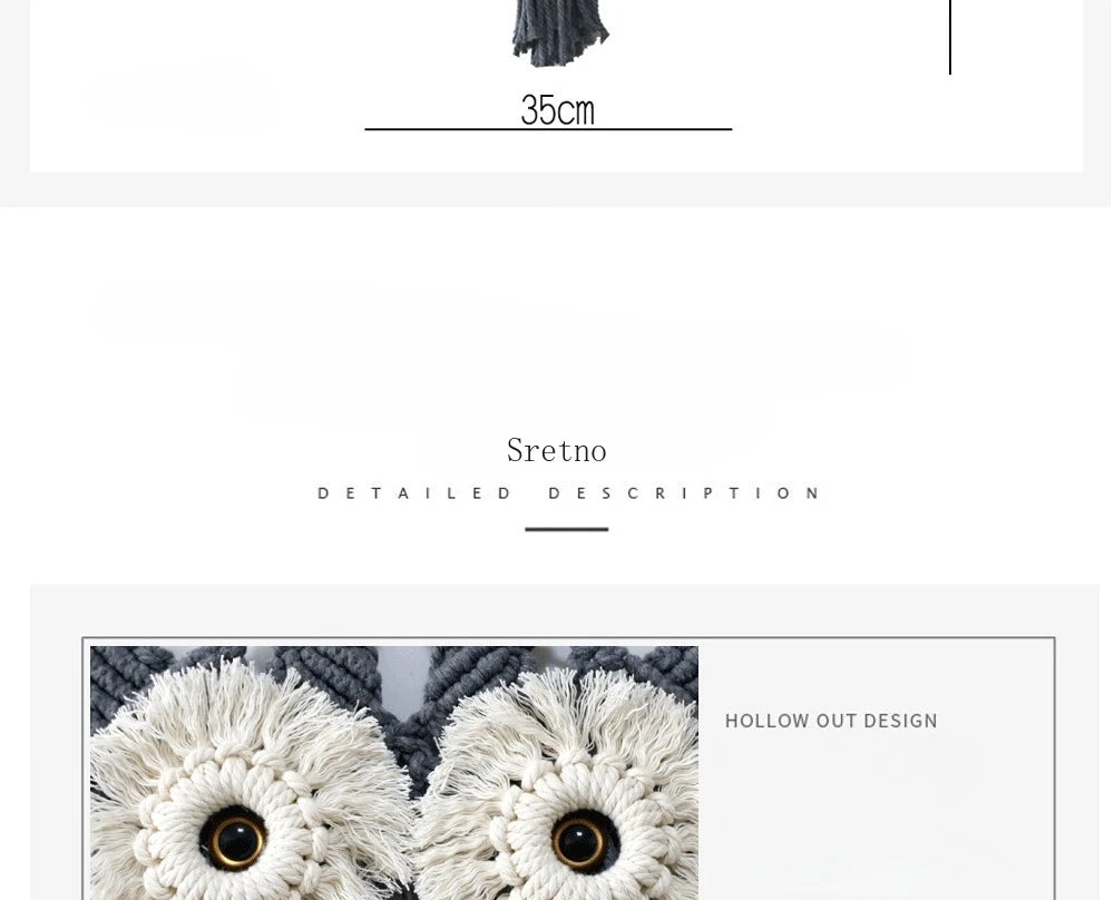 Nordic Boho Home Room Decoration Wall Decor Tapestry Creative Handmade Weaving Owl Tapestries Modern Simplicity Bedroom Decor