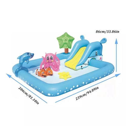 Kids Inflatable Play Center Water Toys Pad Children's Inflatable Paddling Pool Bathing Swimming Pool For Outdoor Courtyard