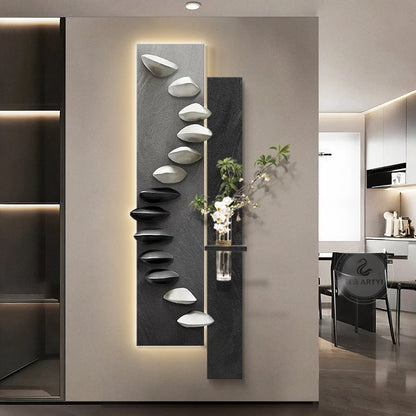Living room decoration painting, light luxury, high-end feeling, background wall hanging painting.