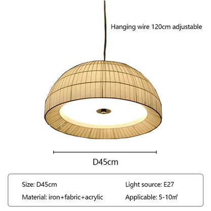Home Decor Fabric Restaurant LED Chandeliers for Bedroom Coffee Dining Room Table Bar Pendant Lamp Lighting Suspension Luminaire