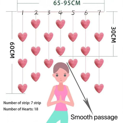 Partition Girls Room Decor High Beauty Women Gift Door Hanging Curtain Love Hearts Pendant Home Decor Door Curtain Ornaments