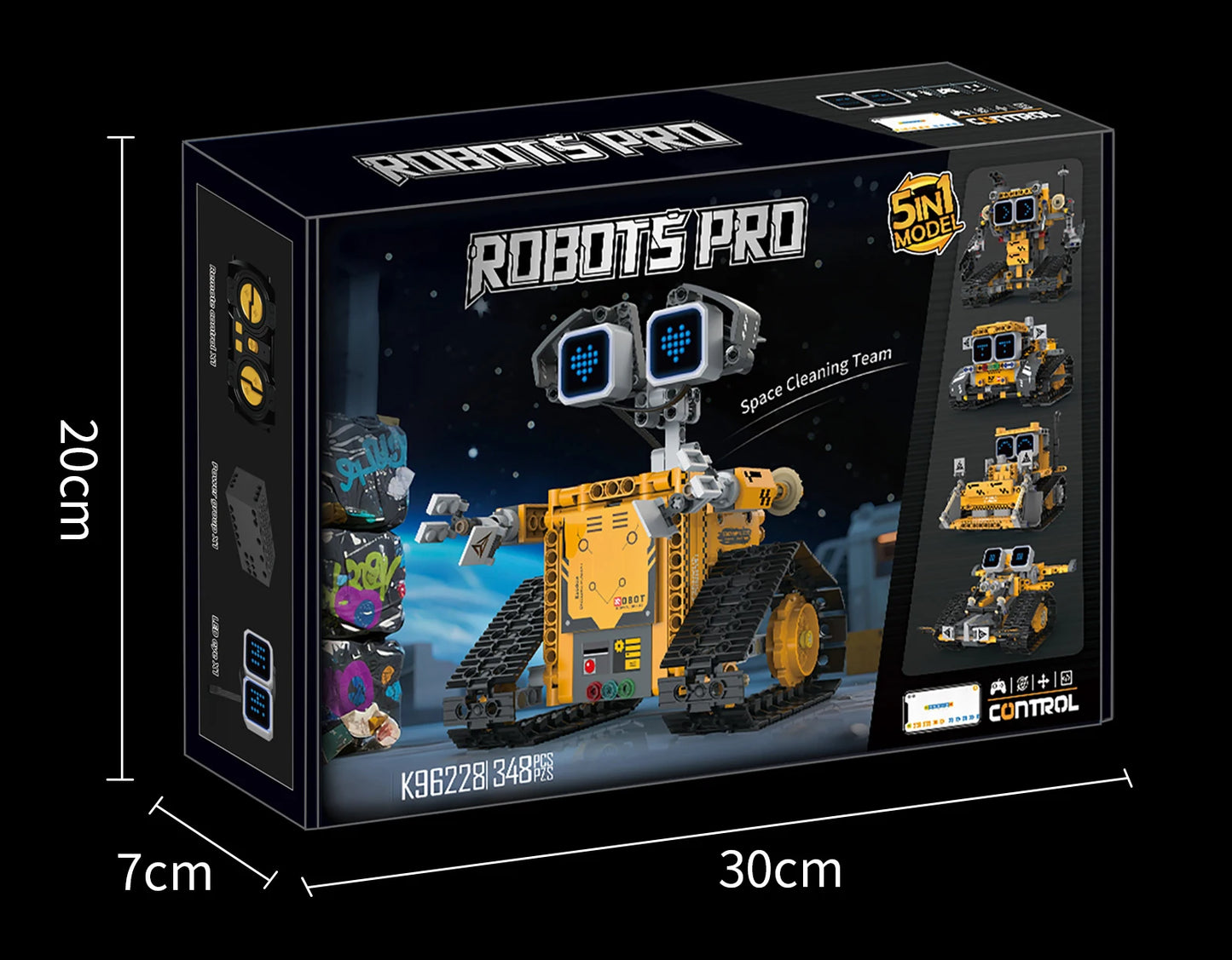 5-in-1 transforming robot model assembly toy, electric robot building blocks toys, educational toy, children's birthday gift.