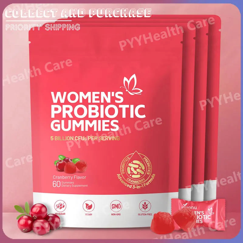 Probiotic for Women Probiotic Gummies Feminine Daily Wellness Balance Ph Gummies Cranberry Probiotics Health Yeast Ph Balance