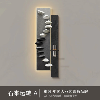 Living room decoration painting, light luxury, high-end feeling, background wall hanging painting.