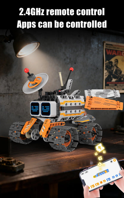 5-in-1 transforming robot model assembly toy, electric robot building blocks toys, educational toy, children's birthday gift.