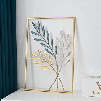 Room Wall Hanging Decor Home Decoration Handicraft Leaves Sculpture Desktop Ornaments Iron Arts Crafts Ginkgo Leaf Ornaments