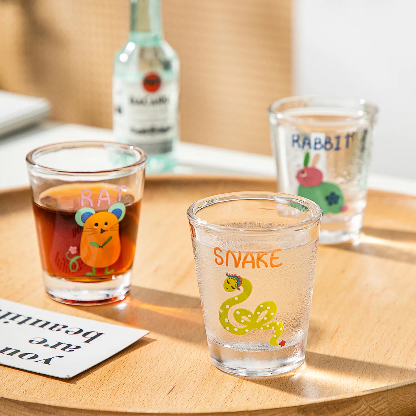 Shot Glass Soju Cup Household Small Wine Cup Creative Twelve Zodiac Wine Cup Mini Sake Glass Housewarming Christmas Gifts