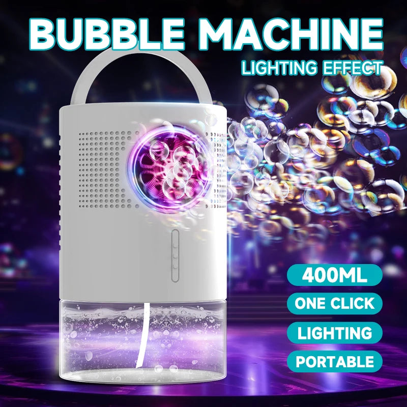 Highly durable, portable bubble generator with a large capacity of 400 ml – perfect for outdoor gatherings.
