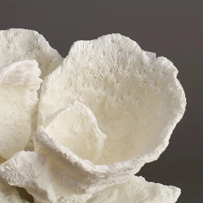 Creativity Resin Artificial Coral Handicraft Furnishings White Marble Base Home Decoration Simulation Animal
