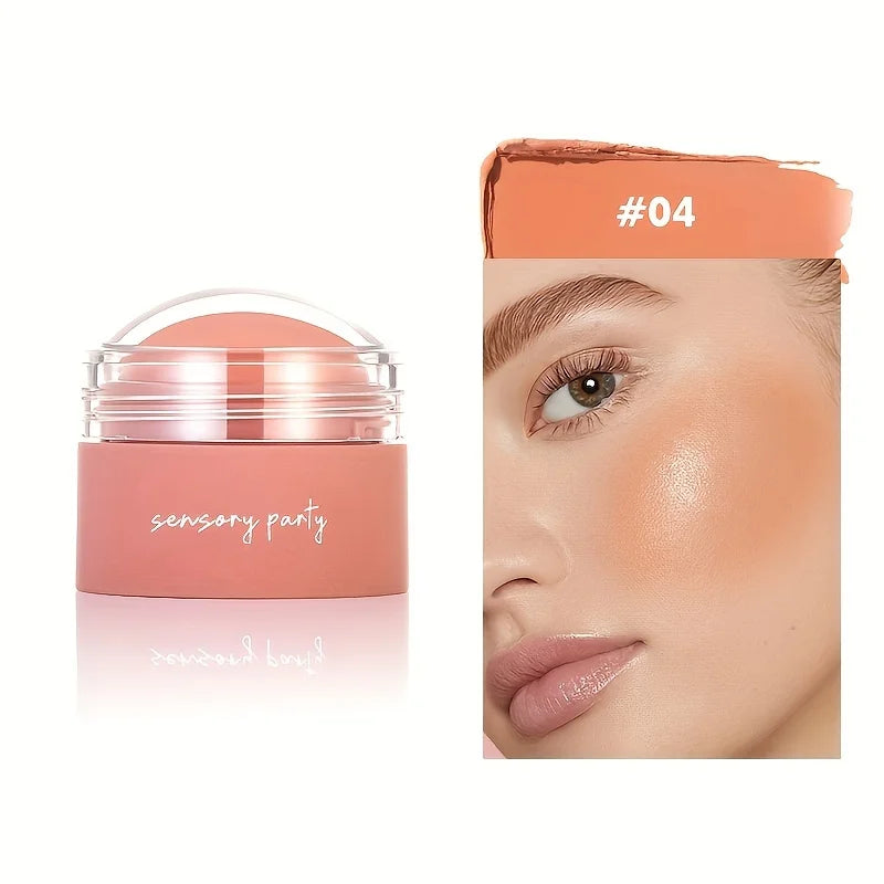 6-Shade Matte Blush Palette - Waterproof, Buildable Coverage for All Skin Tones, Enhances Natural Glow with Peach & Pink Shades