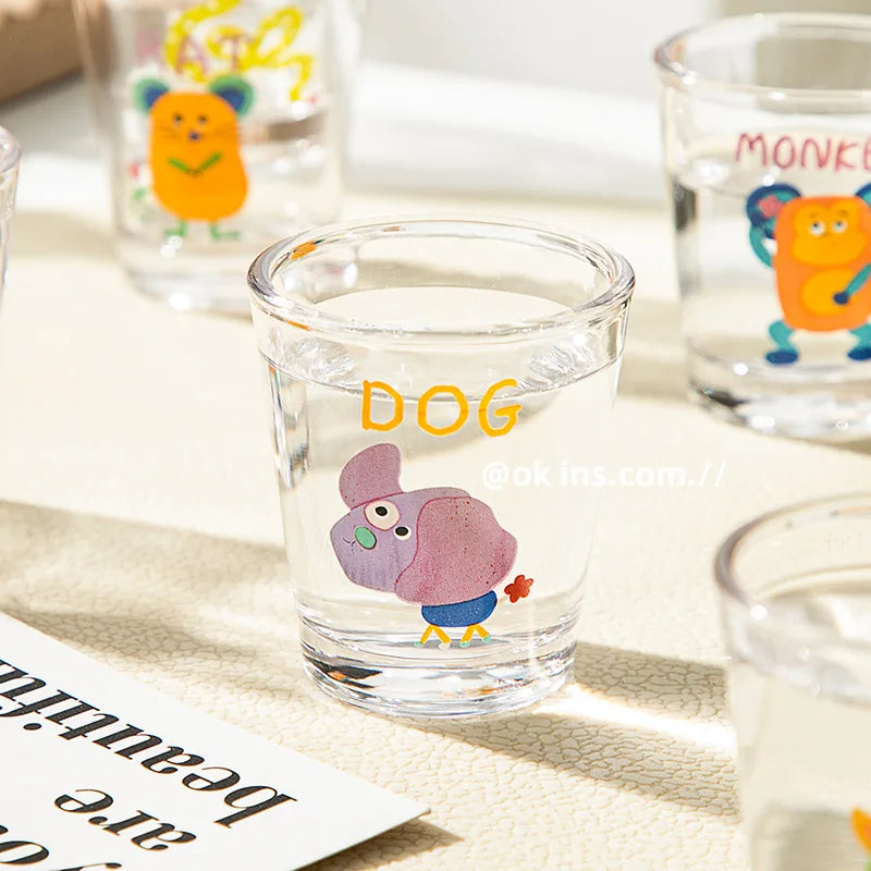 Shot Glass Soju Cup Household Small Wine Cup Creative Twelve Zodiac Wine Cup Mini Sake Glass Housewarming Christmas Gifts