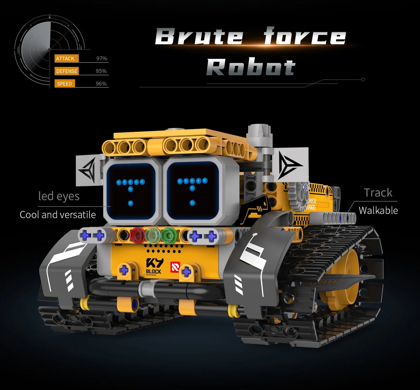 5-in-1 transforming robot model assembly toy, electric robot building blocks toys, educational toy, children's birthday gift.