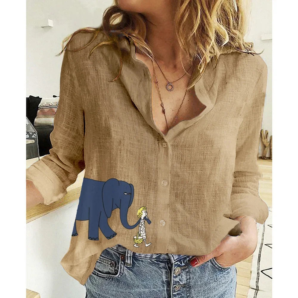 Women Clothing Shirts for Women Tops Tshirts Cotton Linen Casual Fashion Clothes Tees Spring Elegant Streetwear Autumn