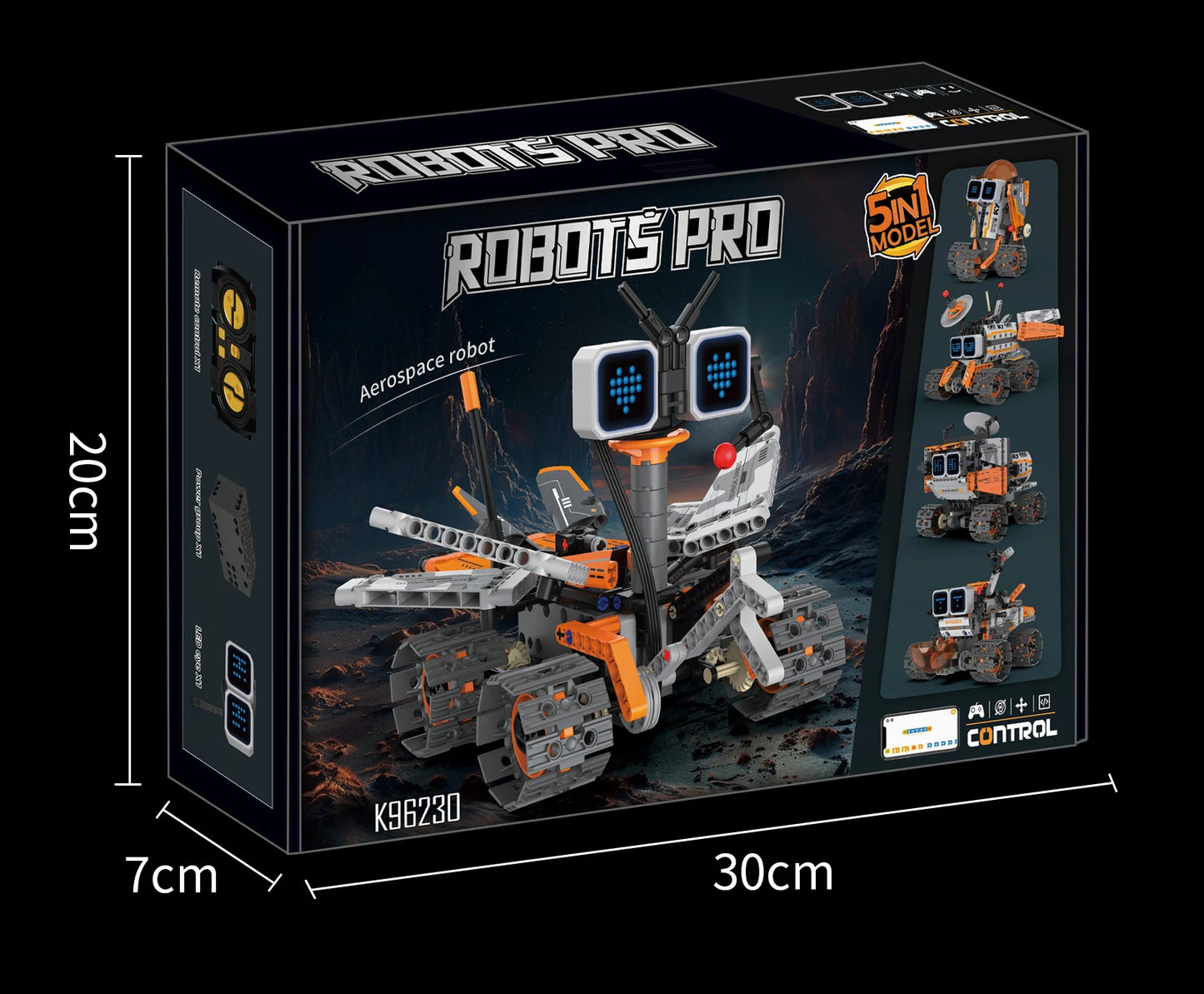 5-in-1 transforming robot model assembly toy, electric robot building blocks toys, educational toy, children's birthday gift.