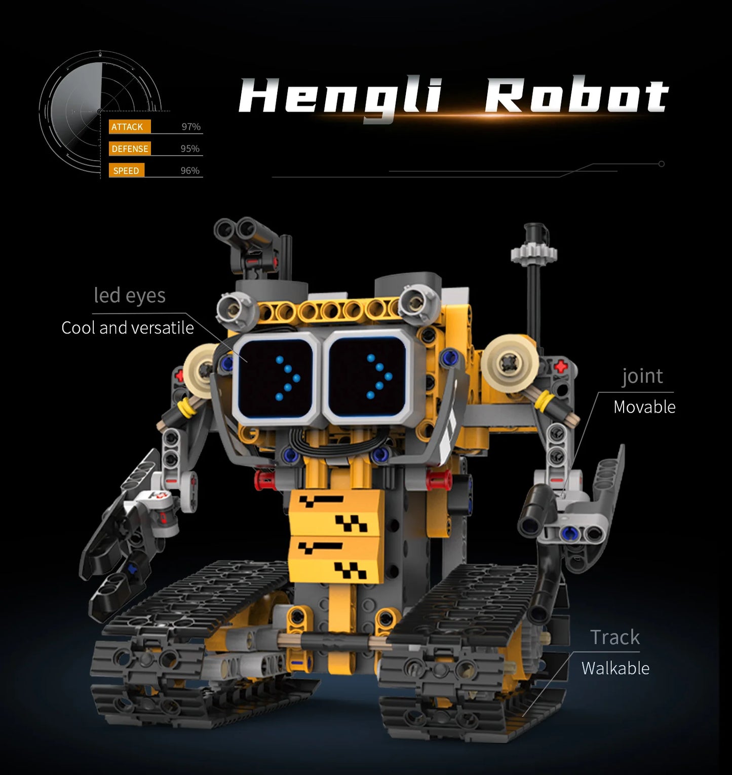 5-in-1 transforming robot model assembly toy, electric robot building blocks toys, educational toy, children's birthday gift.