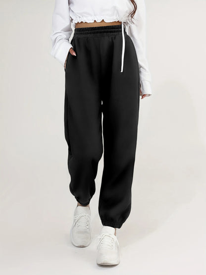 Trendy Baggy Joggers for Women High Waist Soft Sweatpants Casual Trousers for Spring Autumn