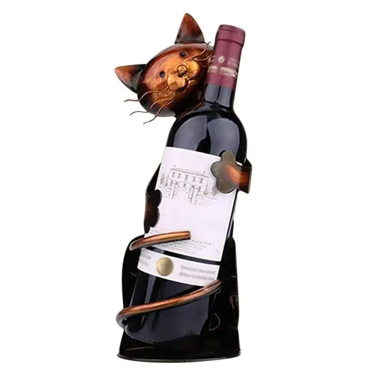 Wine Bottle Holder Collectible Tabletop Decor Wine Rack Cute Cat Figurine Wine Bottle Keeper for Display and Storage Accessorie