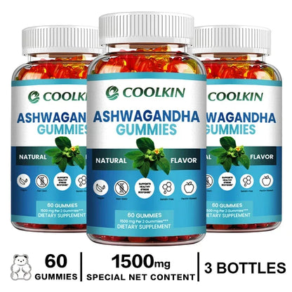 Ashwagandha Gummies - Relieve Stress, Improve Concentration, Promote Brain and Energy Balance, and Improve Sleep Health
