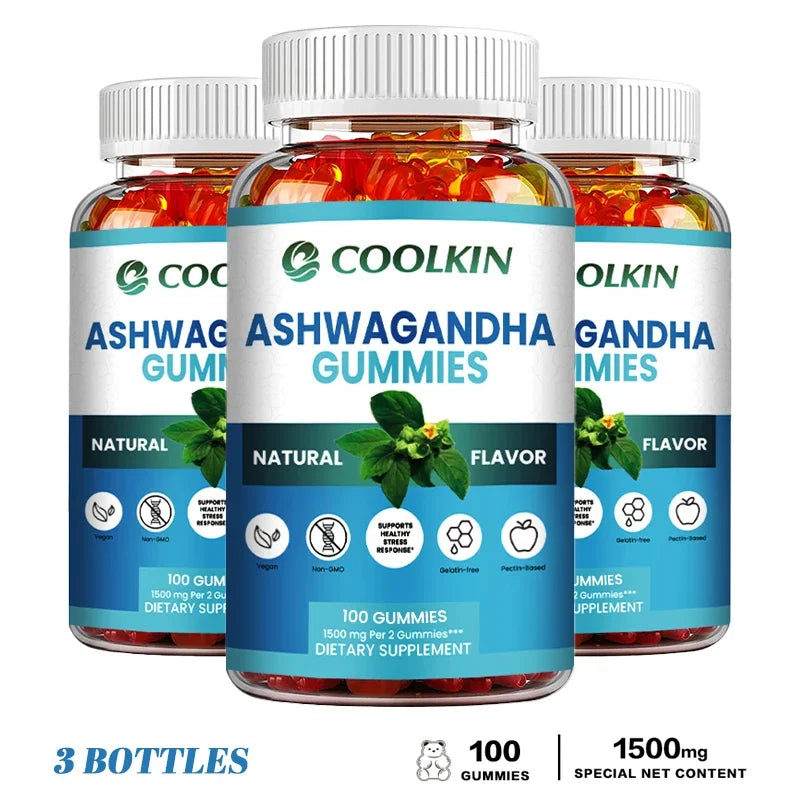 Ashwagandha Gummies - Relieve Stress, Improve Concentration, Promote Brain and Energy Balance, and Improve Sleep Health