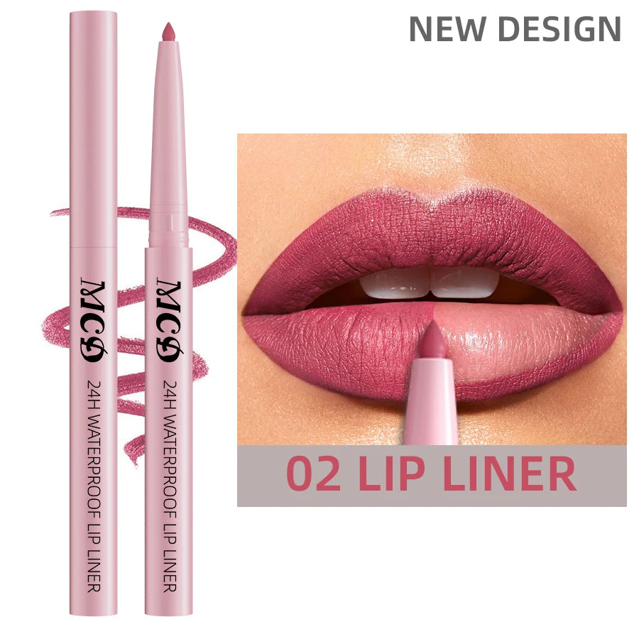 1PC Waterproof Matte Lip Liner Contours Lips in Shades Sexy Red Lipstick Natural Color Lip Makeup Hydrating Lip Cosmetic Gifts