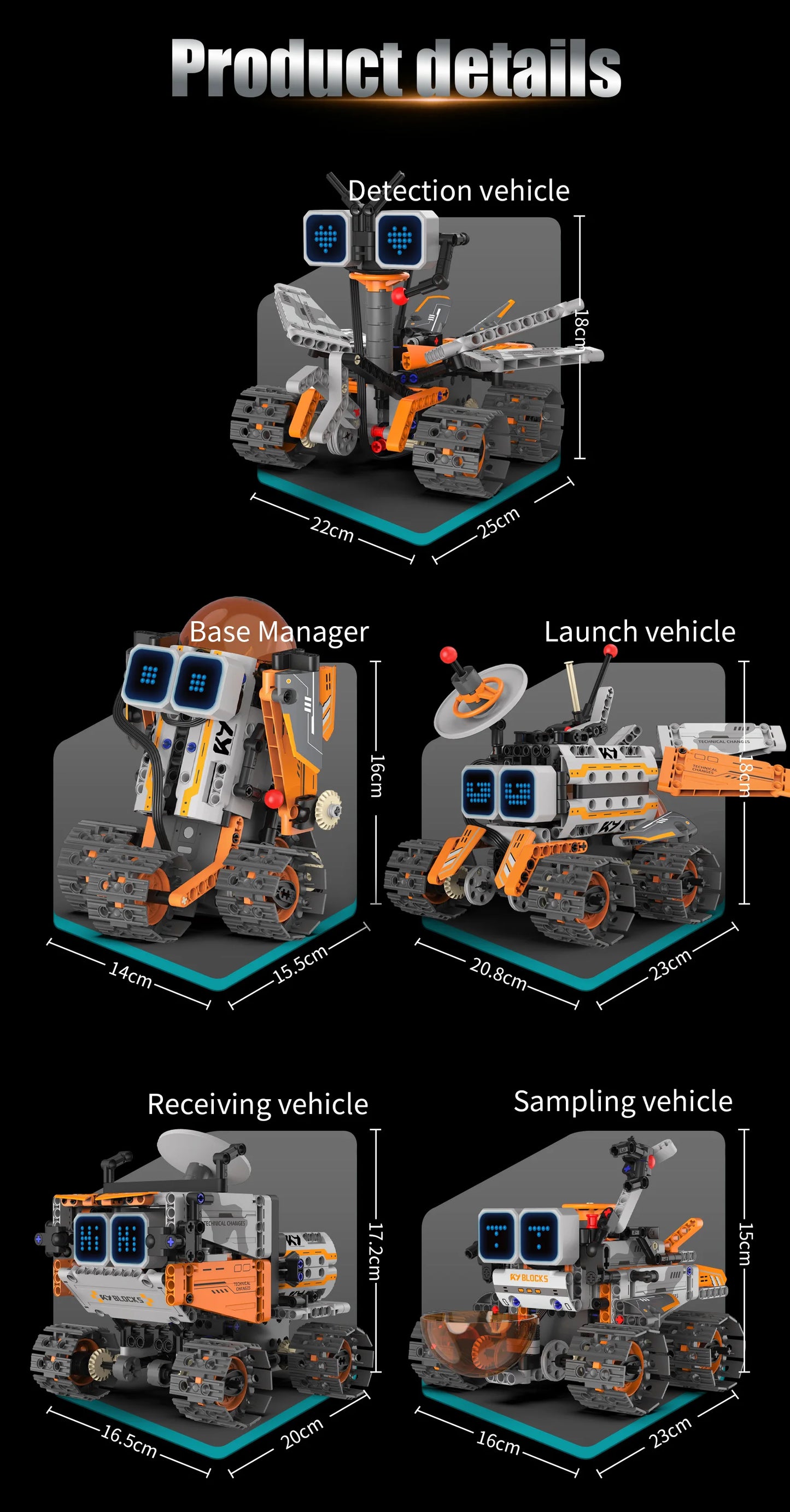 5-in-1 transforming robot model assembly toy, electric robot building blocks toys, educational toy, children's birthday gift.