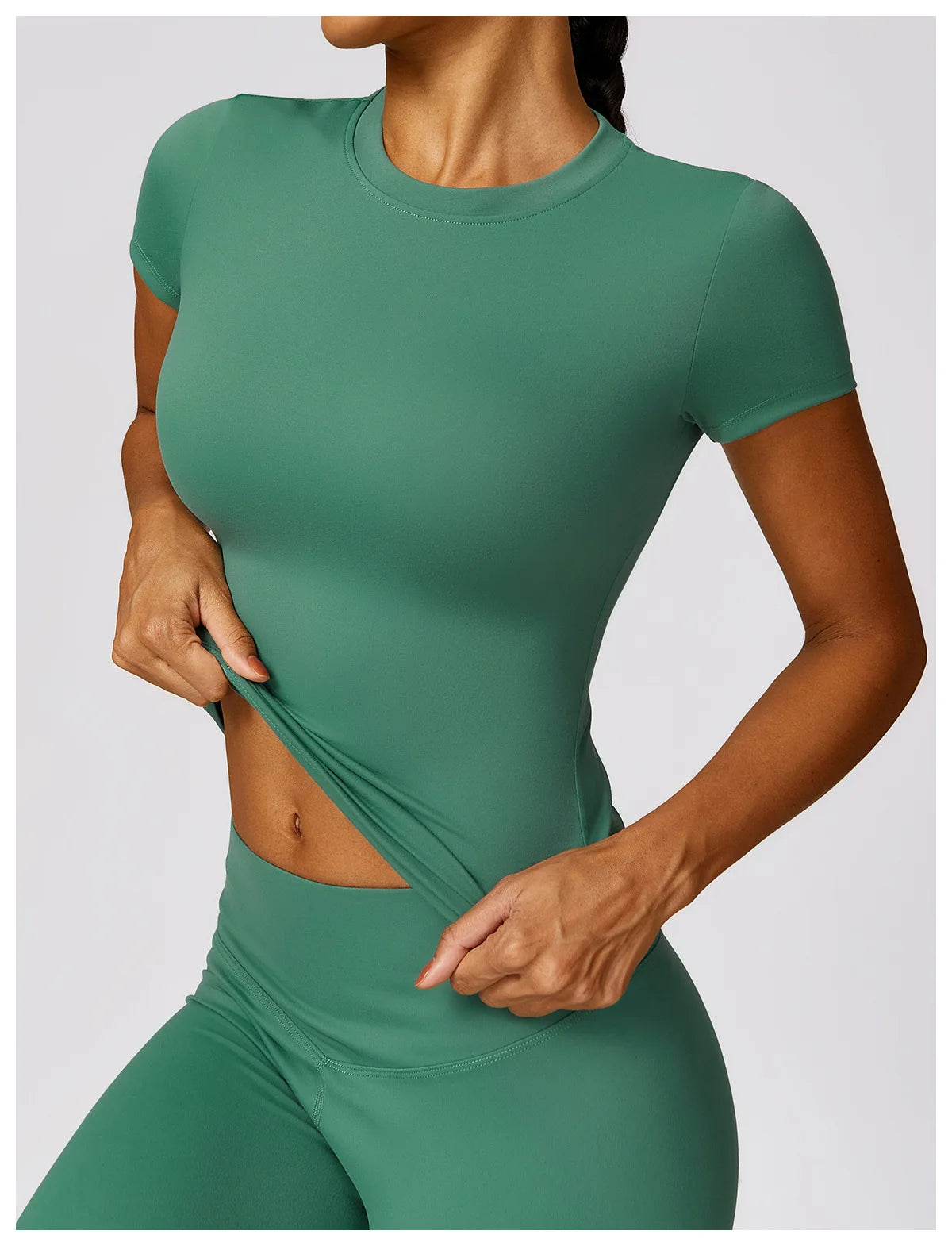 2024 Women Yoga Tops Quick Dry Sport Top Fitness Women Top Purple Solid Short Sleeve Outdoors Fitness Running Tops Gym T Shirt